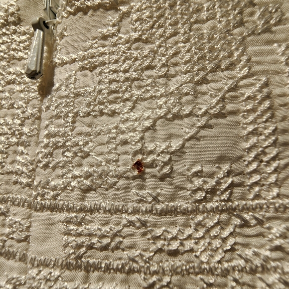 Cable Melbourne White Embroidered Mid Length White Summer Dress, Medium - Picture 15 of 16